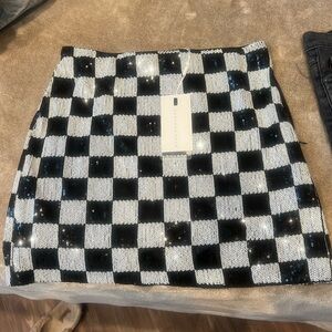 Short sequins mini skirt